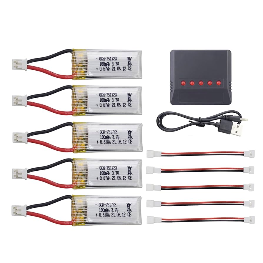 ドローンバッテリー3点セット Amazon | 3 個 1800mAh 3.7V 充電式ドローン リチウム電池交換用